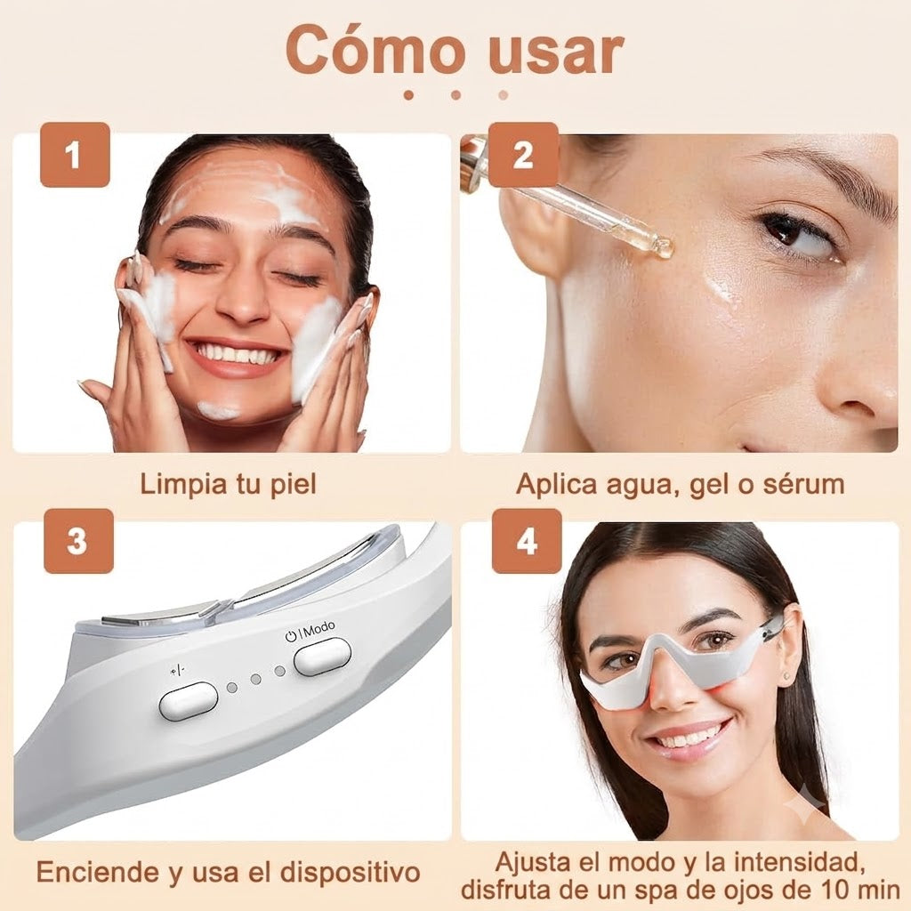 Gafas de Masaje para Ojos con Luz Roja